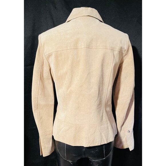 Valerie Steven’s Womens Small Leather Jacket Snap Closure Lined Casual Career - Picture 6 of 7